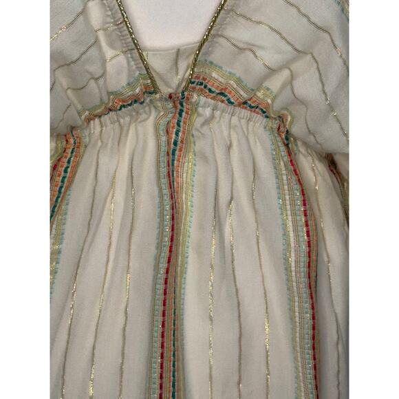 America and Beyond Cream Aztec Stripe Maxi Dress Size Small - Picture 10 of 12